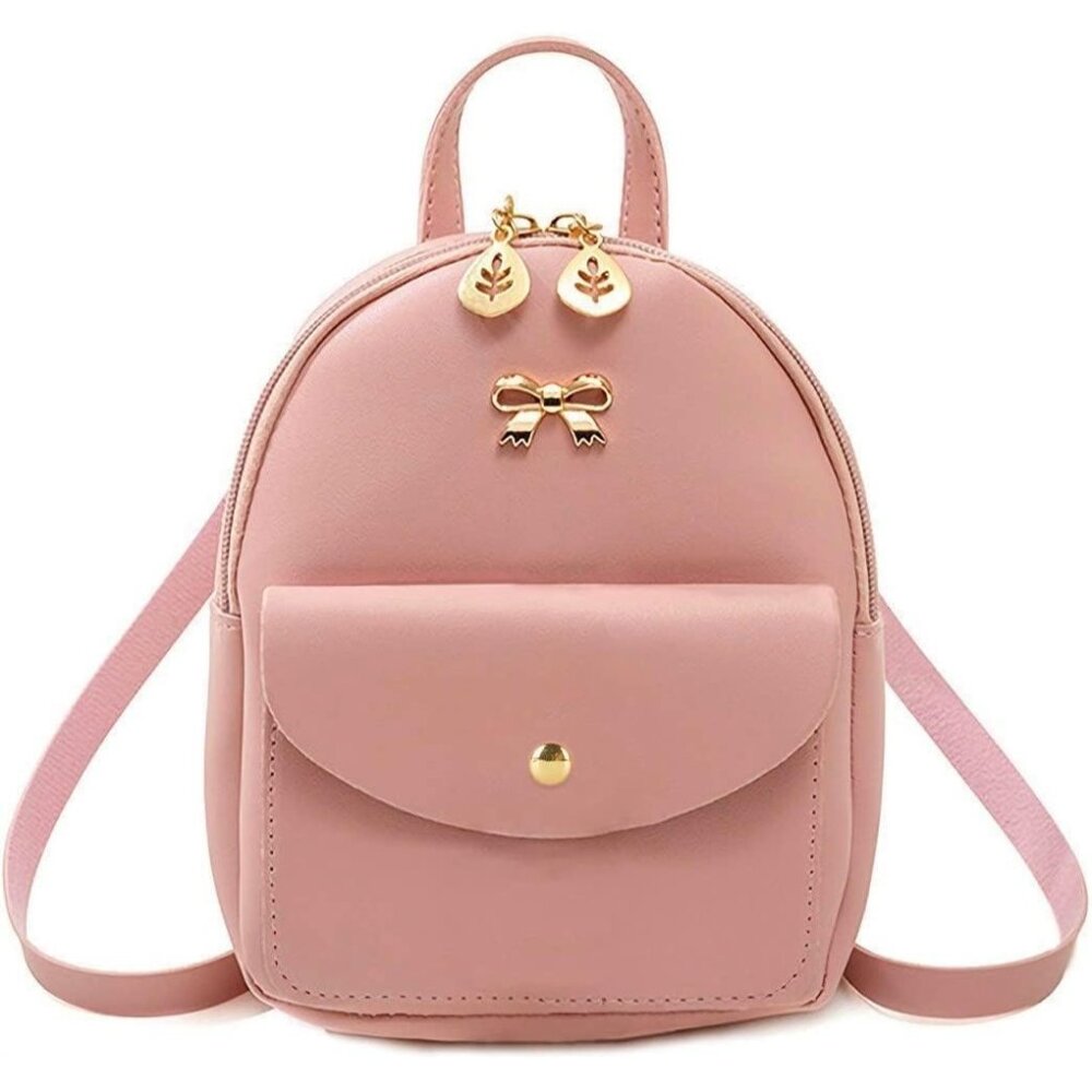 New Women Small Backpack Purse, Lightweight Crossbody Wallet Bag - Pink 4